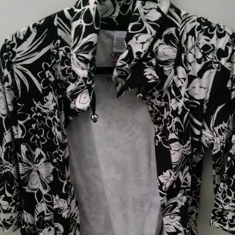 Black and White cotton jacket Size S